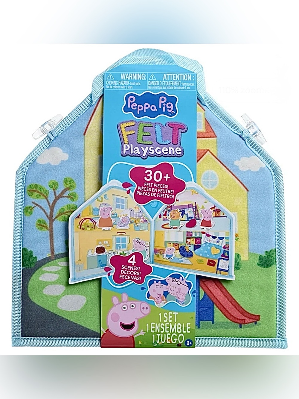 ❤️NWT Peppa Pig Felt Playscene Playset Soft Toy Set Pink Piglet Activity Kids